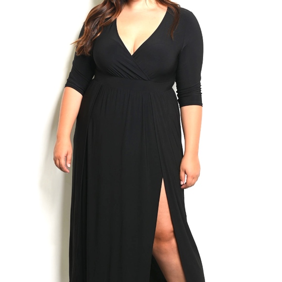 plus size jersey maxi dress